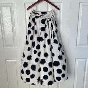 Runway Paris White Black Polka Dot Maxi Skirt Medium Best for 4/6